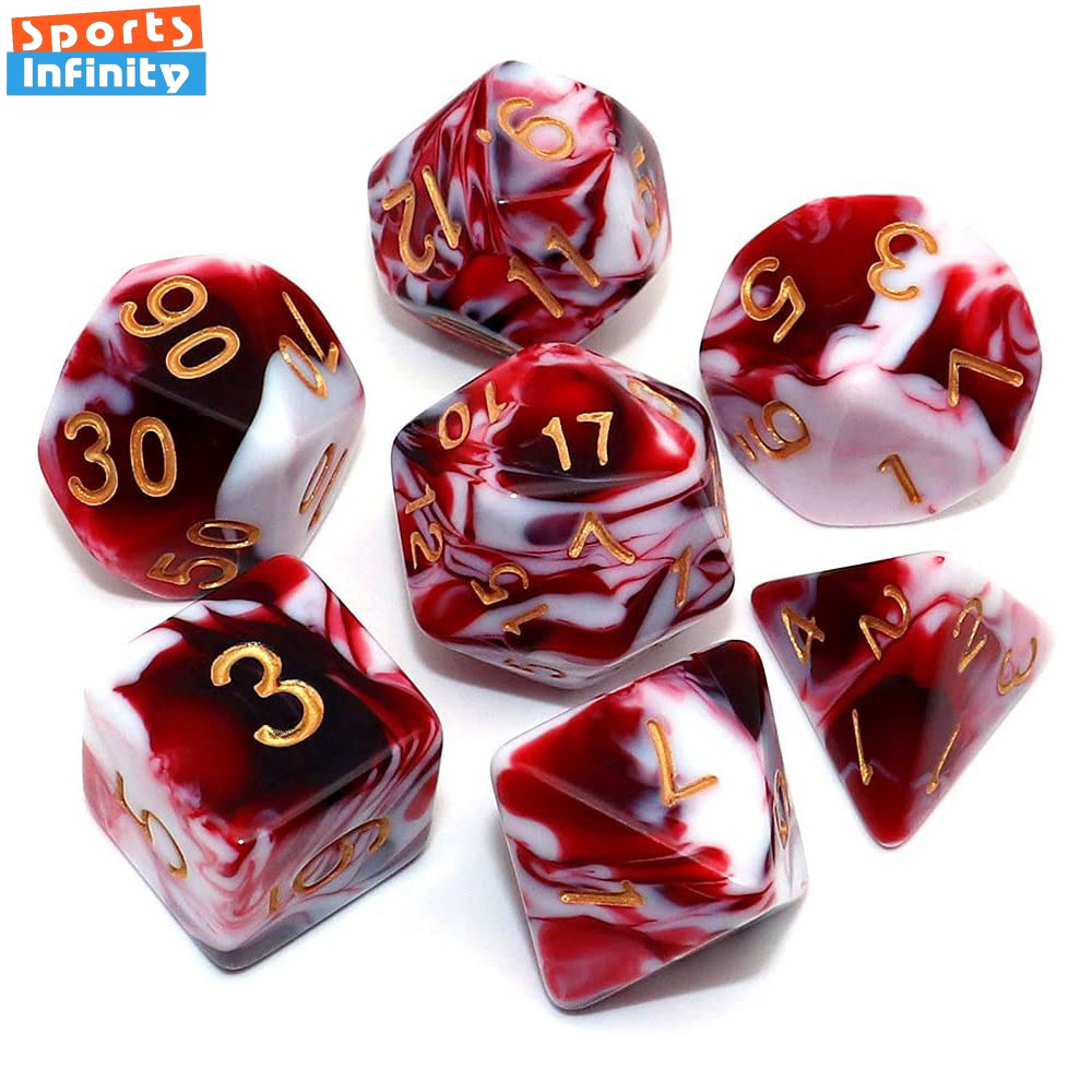 Board Game Font - 더블 컬러 다각형 주사위 골드 폰트