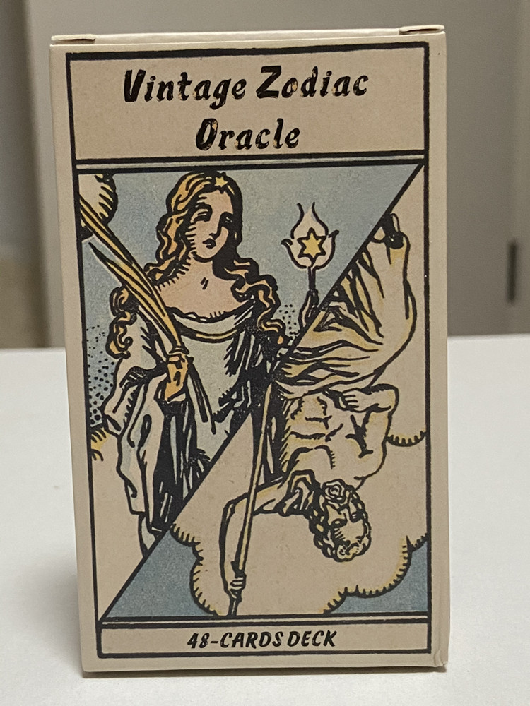 Board Game Vintage - 빈티지 조디악 오라클 카드 48개 보드
