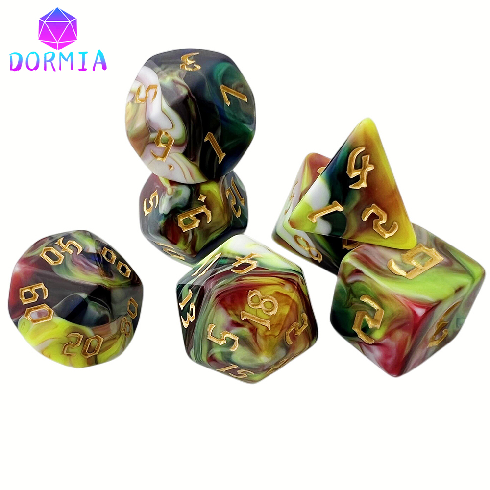 Board Game Font - DND 큐브 혼합 색상 주사위, 고품질