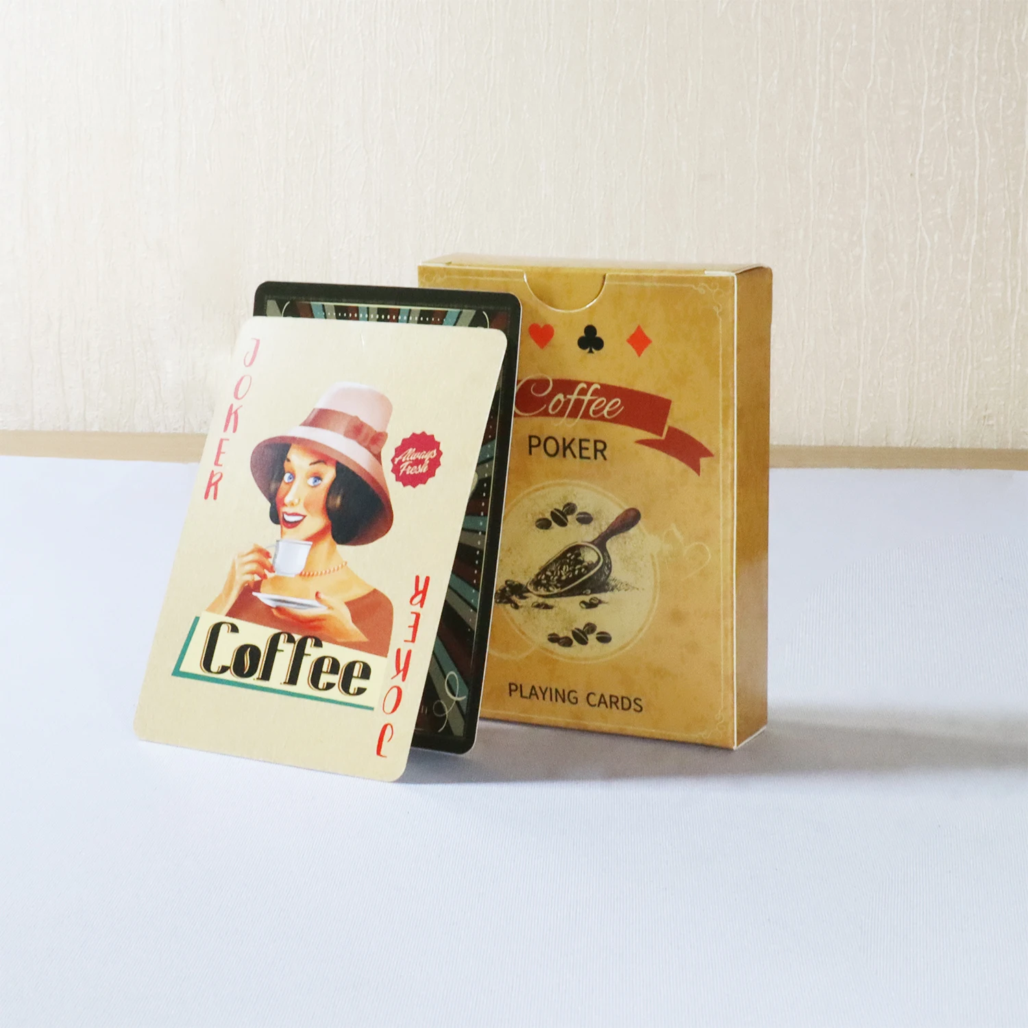 Board Game Vintage - 커피 페이퍼 플레잉 카드, 빈티지 스타일,