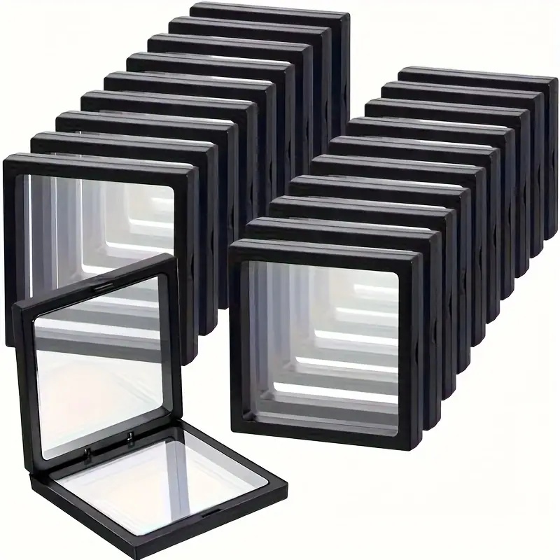 Token Tray Organizer - 20Pcs Clearview 3D 플로팅 디스플레이 케이스