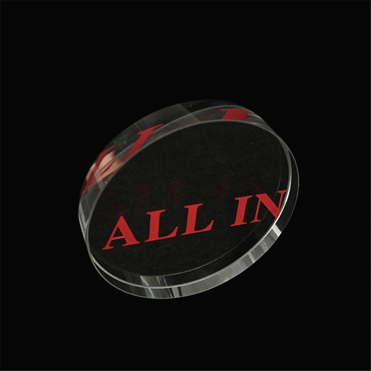 1개 투명 빨간색 글꼴 유리 ALL IN 58*10mm - Board Game Font 리뷰 및 가격