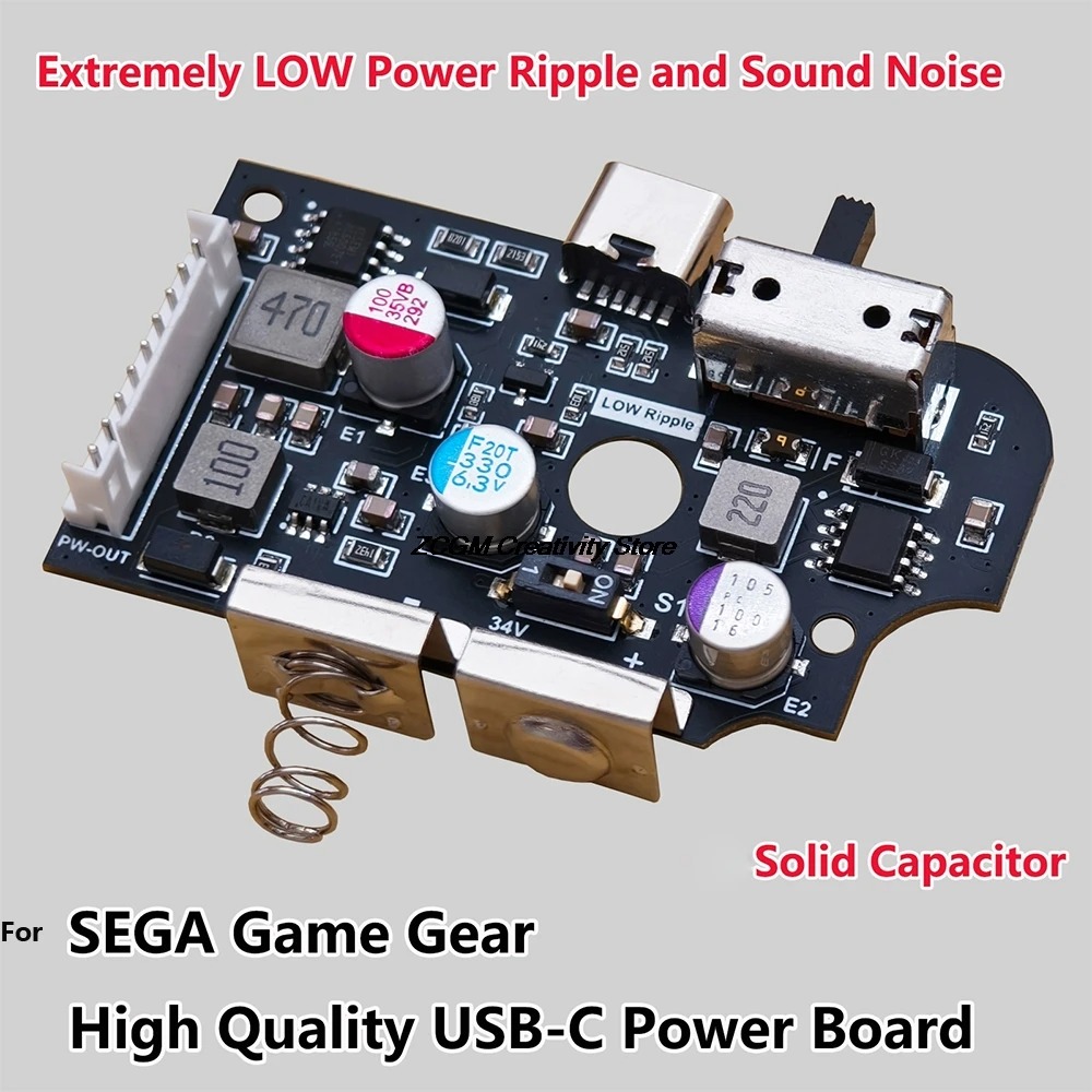 SEGA 게임 기어 GG 콘솔용 USB-C 전원 보드  - Board Game Film 리뷰 및 가격