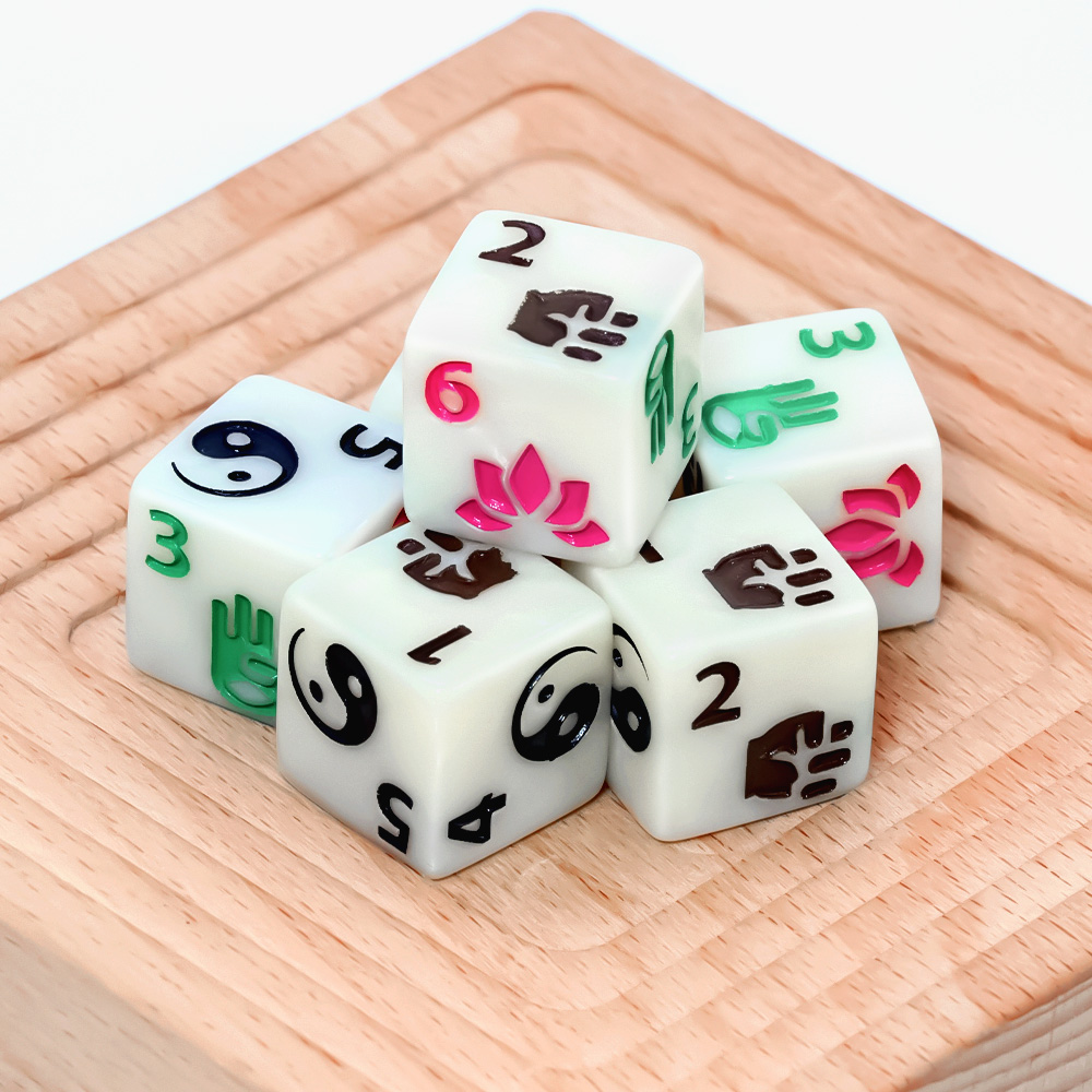 6개의 선비(禪) 테마 다면체 주사위 세트 - 던전 앤 - Board Game Zen 리뷰 및 가격