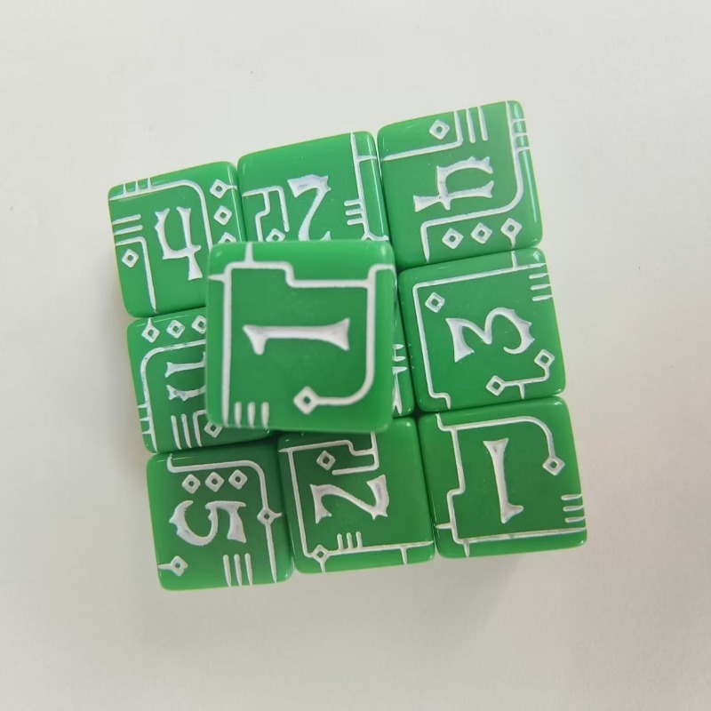 보드 게임용 D6 기계식 스타일 폴리헤드럴 주사위 세트 - Board Game Font 리뷰 및 가격