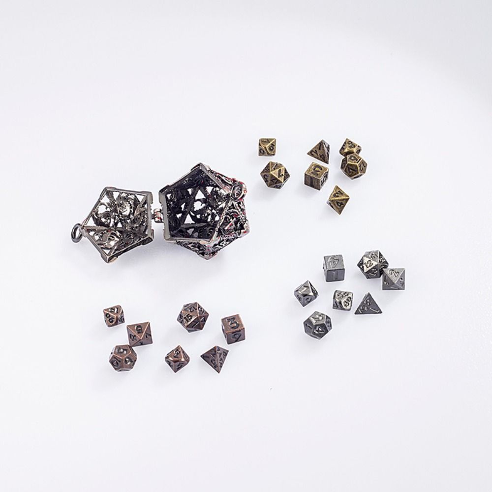 1세트 20면체 속이 빈 금속 주사위 목걸이 DND T - Board Game Io 리뷰 및 가격