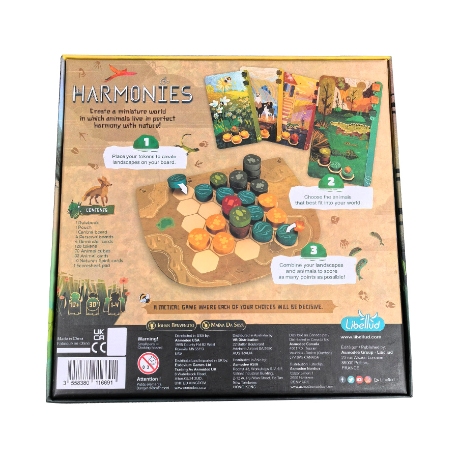 하모니 - 보드 게임 - 동물을 위한 풍경 및 서식지  - Board Game Solo 리뷰 및 가격