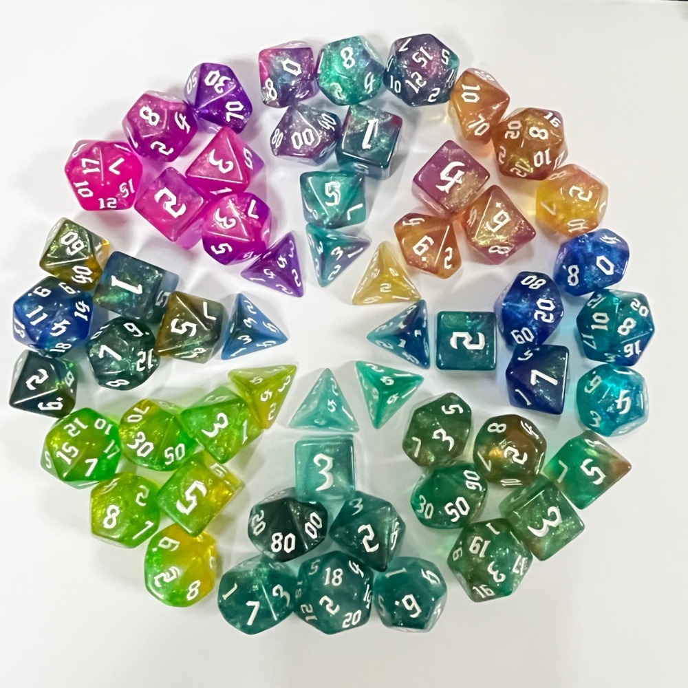 7 개/대 어린이 키즈 투톤 다면체 주사위 세트 새로운 - Board Game Font 리뷰 및 가격