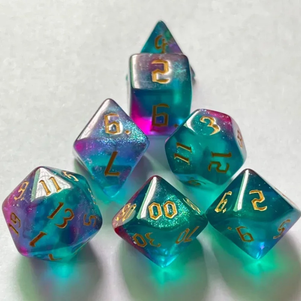 7 개/대 어린이 키즈 투톤 다면체 주사위 세트 새로운 - Board Game Font 리뷰 및 가격