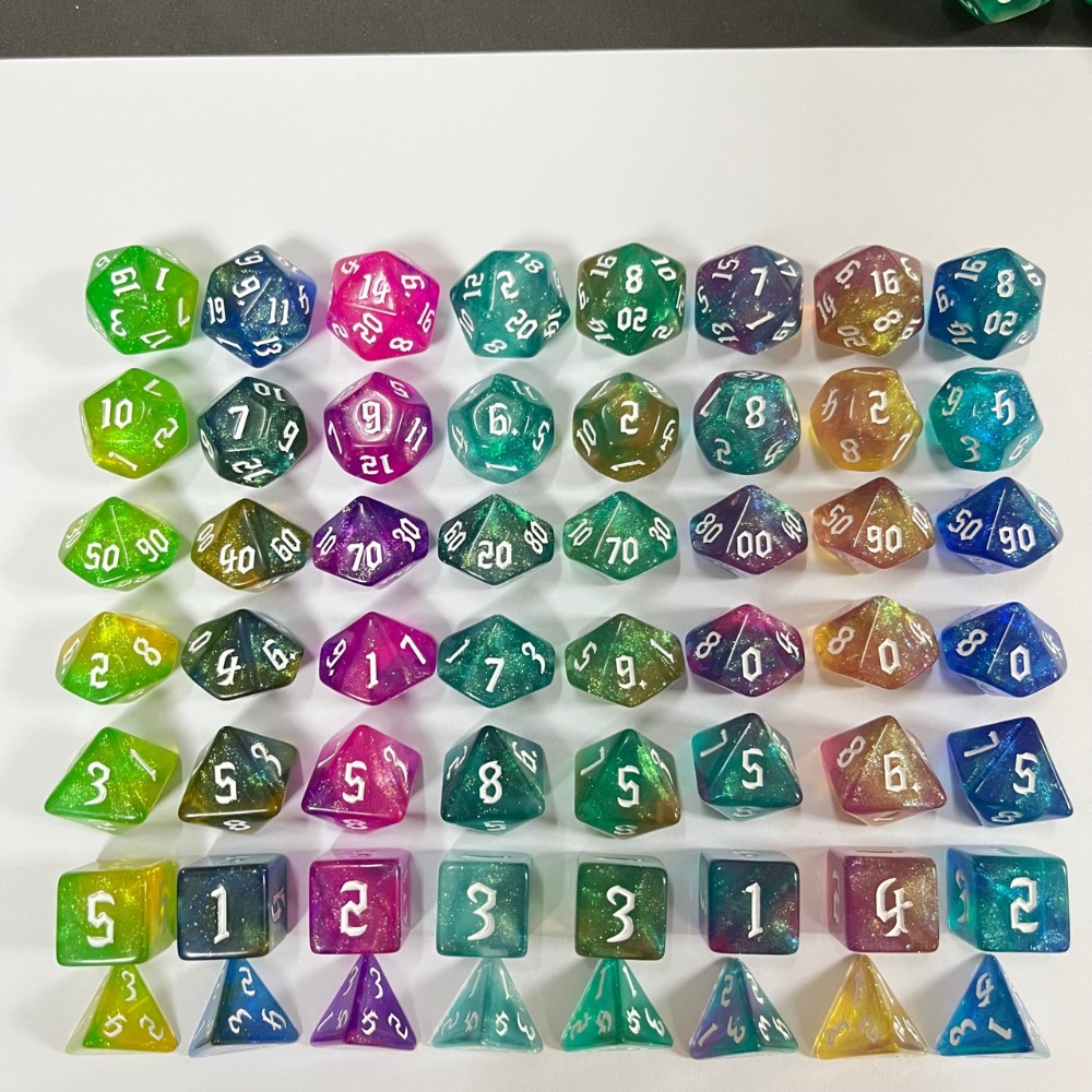 7 개/대 어린이 키즈 투톤 다면체 주사위 세트 새로운 - Board Game Font 리뷰 및 가격