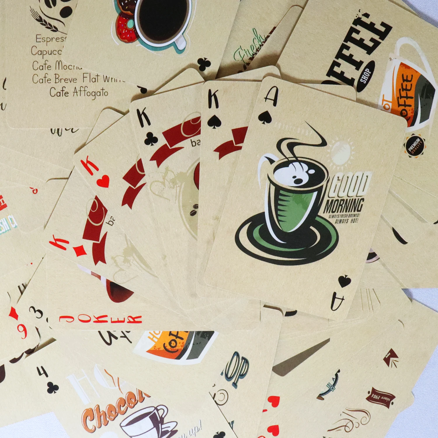커피 페이퍼 플레잉 카드, 빈티지 스타일, 54 카드, - Board Game Vintage 리뷰 및 가격