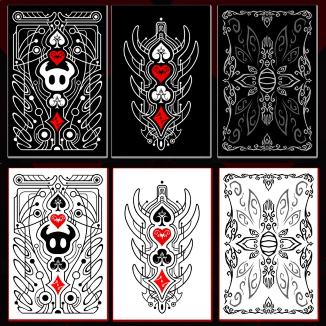 Hollow Knight 표준 포커 카드 세트 흑백 카 - Board Game Card 리뷰 및 가격