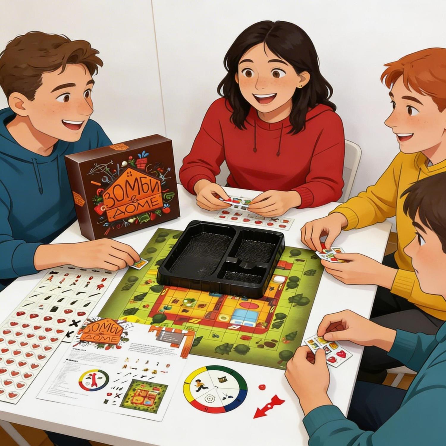 러시아어 버전 좀비 서바이벌 테마 보드 게임 반협동형  - Board Game Zombies 리뷰 및 가격