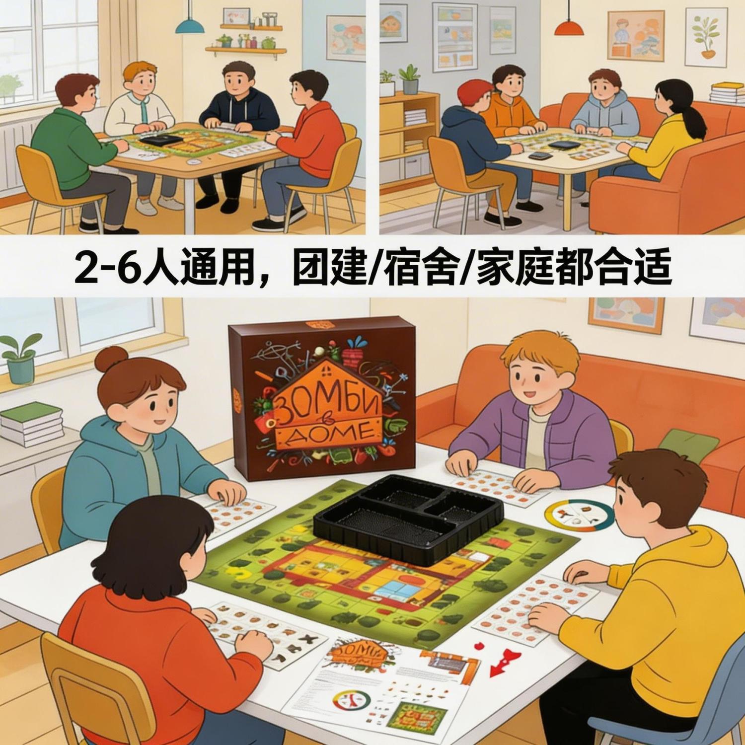 러시아어 버전 좀비 서바이벌 테마 보드 게임 반협동형  - Board Game Zombies 리뷰 및 가격